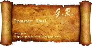 Grauner Raul névjegykártya